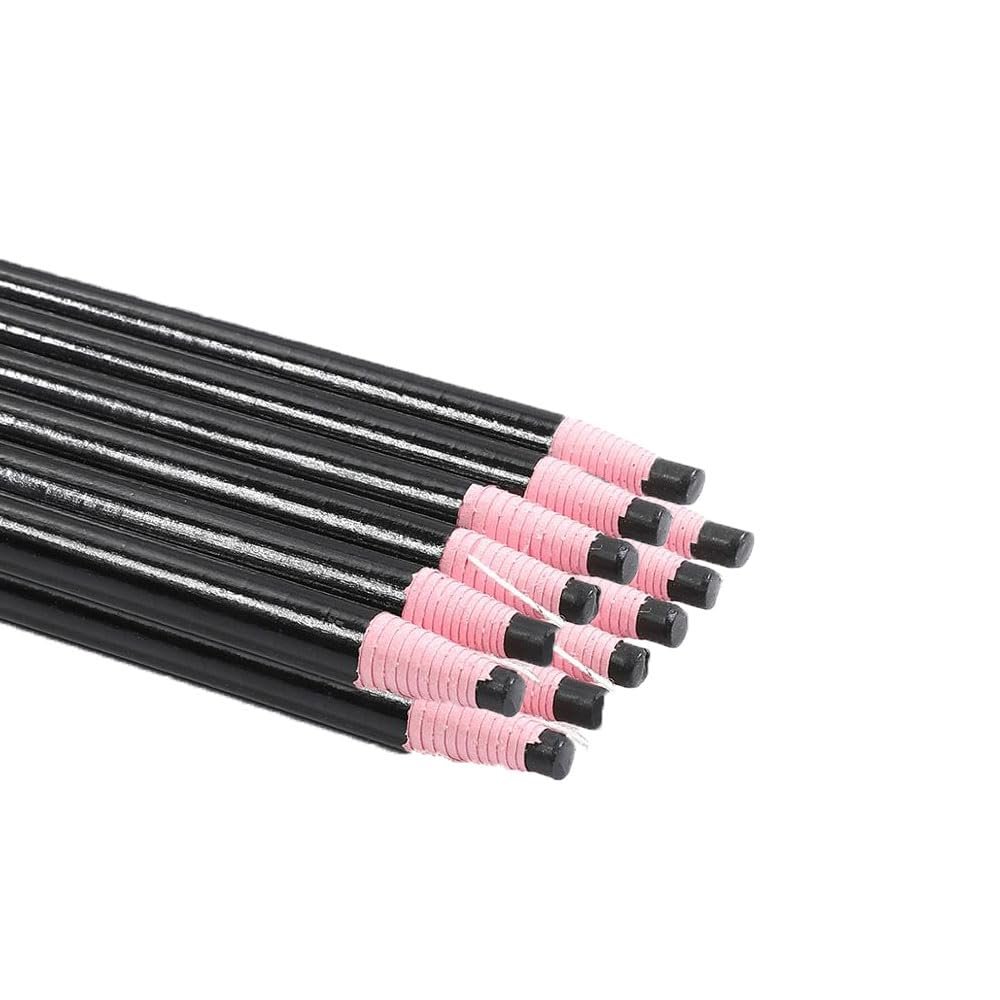 SagaSave 12 Pieces Sewing Marker Pencils Wire Crayon Markers Tailor's Chalk Fabric Pencil for Marking Tracing Drawing Tools Free Cutting Black