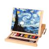 QANYEGN Adjustably Wooden Easel, Folding Artist Easel, Portable Desktop Easel Box with Der for Organizing Painting Tools view 3