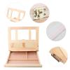 QANYEGN Adjustably Wooden Easel, Folding Artist Easel, Portable Desktop Easel Box with Der for Organizing Painting Tools view 4