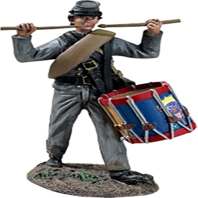 W. Britain American Civil War 31446 Confederate Infantry Drummer Marching 1:30 Scale Metal
