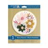 LEISURE ARTS Embroidery Kit 6" Fancy Flowers - Embroidery Kit for Beginners and Adults, Cross Stitch Kits with Patterns, DIY Starter Set for Seasonal Craft Projects view 1