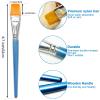 20pcs 1 inch Flat Paint Brush Set,Large Artist Acrylic Paint Brushes Nylon Hair Wood Handle for Acrylic Watercolor Oil Canvas Gouache Face Body Painting Classroom Craft Big Paint Brushes view 2