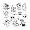 Arbuya Halloween Cat Clear Stamps for Card Making or Journaling Halloween Pumpkin Witch Spider Cute Kitten Transparent Silicone Stamps for Scrapbooking Albums Paper Crafting view 2