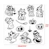 Arbuya Halloween Cat Clear Stamps for Card Making or Journaling Halloween Pumpkin Witch Spider Cute Kitten Transparent Silicone Stamps for Scrapbooking Albums Paper Crafting view 3