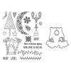 DzIxY Christmas Tree Moon Flower Clear Stamps and Metal Cutting Dies Sets for Card Making Scrapbooking Paper Kit Supplies Seals Storage Pockets view 1