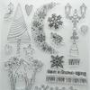 DzIxY Christmas Tree Moon Flower Clear Stamps and Metal Cutting Dies Sets for Card Making Scrapbooking Paper Kit Supplies Seals Storage Pockets view 4