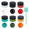 DGAGA 8PCS Chalk Paste with Mini Squeegees,Screen Printing Ink,Chalk Paste Paint for Stencil,Reusable Self Adhesive Silk Screen Stencils Paste Starter Kit,Chalkboard Paint for Craft DIY Home 50g/Jar view 1