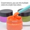 DGAGA 8PCS Chalk Paste with Mini Squeegees,Screen Printing Ink,Chalk Paste Paint for Stencil,Reusable Self Adhesive Silk Screen Stencils Paste Starter Kit,Chalkboard Paint for Craft DIY Home 50g/Jar view 2