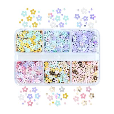 Unahtinr Shiny Flower Glitter Resin Fillings Micro Flakes Sequins Epoxy Resin Mold Fillers for DIYJewelry Making Nail Art Decors