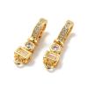 LiQunSweet 10 Pcs Micro Pave Clear Cubic Fold Over Clasps Closure End Caps for Handbag Purse Jewelry Making Findings - 7.54mm view 2