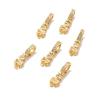 LiQunSweet 10 Pcs Micro Pave Clear Cubic Fold Over Clasps Closure End Caps for Handbag Purse Jewelry Making Findings - 7.54mm view 3