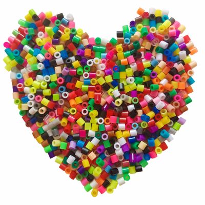 Yowamho 1000Pcs Fuse Beads - 5mm Mixed Colors Melting Beads for Crafts, Bead Bulk Refill.