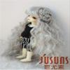 JD098 Full Sizes Long Fairly Sobazu Synthetic Mohair BJD Doll Wigs (4-5inch, Grey) view 3