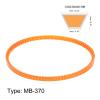 HARFINGTON 2pcs MB Series Standard Sewing Machine Belts MB370 Motor Triangle V-Belt with Single Tooth for Old Fashioned Household Electric Sewing Machine view 2