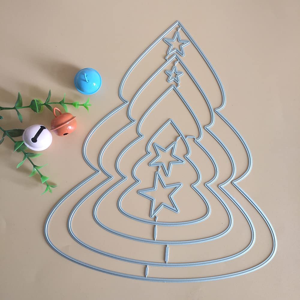 Metal Die Cuts,18.8x21.9cm Christmas Trees Metal Cutting Dies Decorative Scrapbooking Steel Craft Die Cut Embossing Paper Cards Stencils
