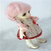 Lati Yellow Mohair Toy Wigs JD143 5-6inch 13-15cm Short Twins Braids Anna BJD Hair OB11 1/8 Doll Accessories (Pink) view 2
