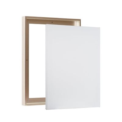 PIXY CANVAS Value Pack of 11x17 Stretched Canvas 3/4 (0.75) inch deep and Floater Frame for Your Paintings/Artwork/Wall Art/Wall Decor (Champagne, 11 x 17 inch, Portrait)