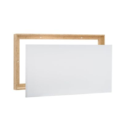 Pixy Canvas Value pack of 8x10 Stretched Canvas 3/4 (0.75) inch deep and Floater Frame for Your Paintings/Artwork/Wall Art/Wall Decor (Rustic Gold, 8 x 10 inch, Landscape)