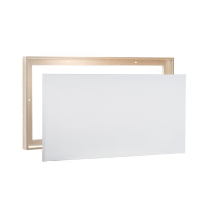 PIXY CANVAS Value Pack of 18x20 Stretched Canvas 3/4 (0.75) inch deep and Floater Frame for Your Paintings/Artwork/Wall Art/Wall Decor (Champagne, 18 x 20 inch, Landscape)