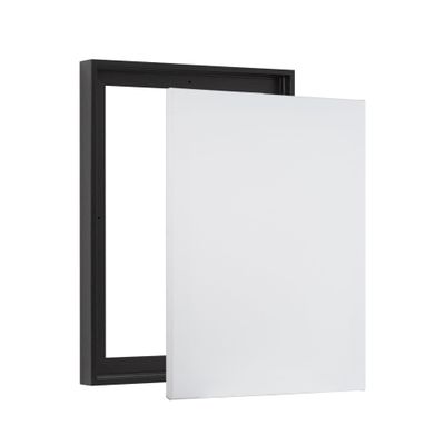 Pixy Canvas Value pack of 24x36 Stretched Canvas 3/4 (0.75) inch deep and Floater Frame for Your Paintings/Artwork/Wall Art/Wall Decor (Black Oak, 24 x 36 inch, Portrait)