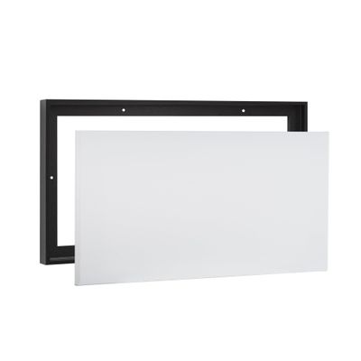 PIXY CANVAS Value Pack of 22x30 Stretched Canvas 3/4 (0.75) inch deep and Floater Frame for Your Paintings/Artwork/Wall Art/Wall Decor (Black Oak, 22 x 30 inch, Landscape)