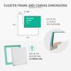 PIXY CANVAS Value Pack of 35x35 Stretched Canvas 3/4 (0.75) inch deep and Floater Frame for Your Paintings/Artwork/Wall Art/Wall Decor (Red Cherry, 35 x 35 inch, Square) view 2