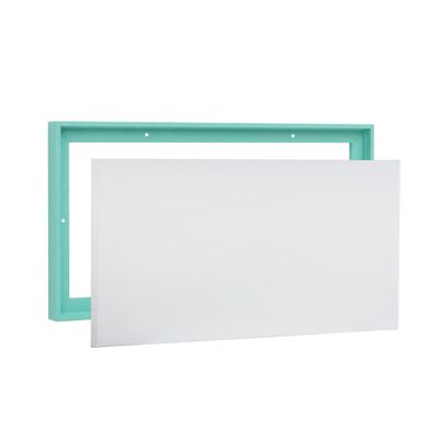 PIXY CANVAS Value Pack of 14x28 Stretched Canvas 3/4 (0.75) inch deep and Floater Frame for Your Paintings/Artwork/Wall Art/Wall Decor (Lucite Green, 14 x 28 inch, Landscape)