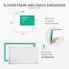 Pixy Canvas Value pack of 10x12 Stretched Canvas 3/4 (0.75) inch deep and Floater Frame for Your Paintings/Artwork/Wall Art/Wall Decor (Rustic Gold, 10 x 12 inch, Landscape) view 2