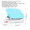 Adjustable Hole Punch Machines Paper Binding Green A4 Hole Puncher Paper Punch Punches view 3