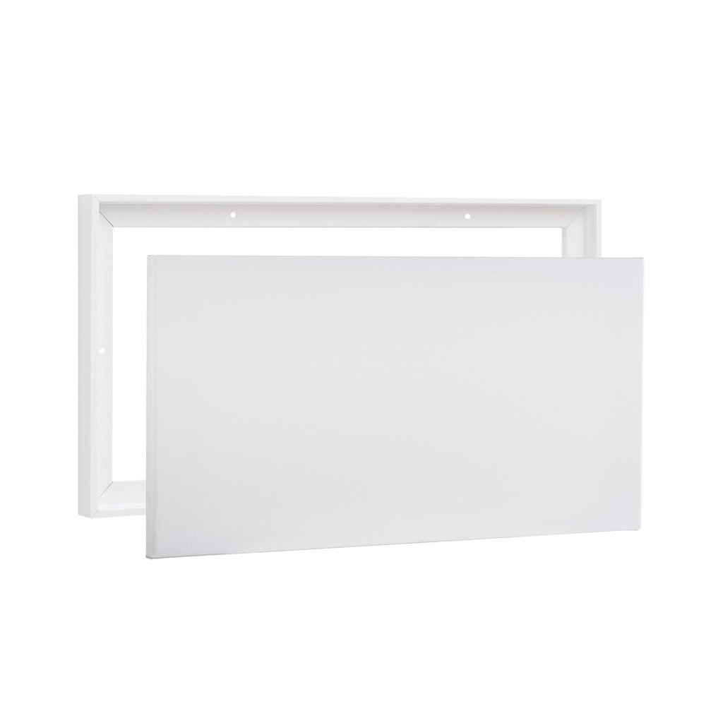 PIXY CANVAS Value Pack of 20x32 Stretched Canvas 3/4 (0.75) inch deep and Floater Frame for Your Paintings/Artwork/Wall Art/Wall Decor (White, 20 x 32 inch, Landscape)