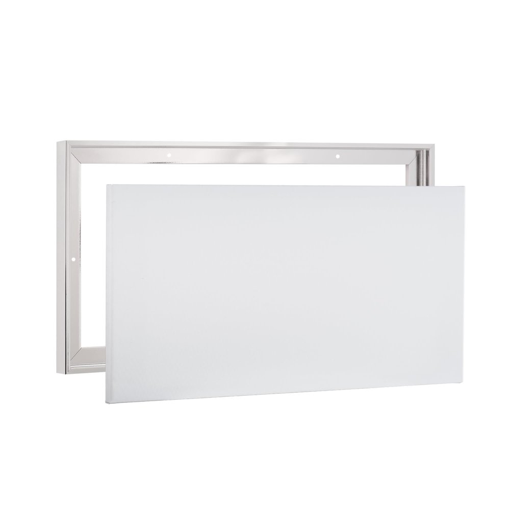 PIXY CANVAS Value Pack of 8x12 Stretched Canvas 3/4 (0.75) inch deep and Floater Frame for Your Paintings/Artwork/Wall Art/Wall Decor (Chrome, 8 x 12 inch, Landscape)
