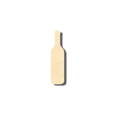 Unfinished Wood Wine Bottle Shape Craft up to 46" DIY 12" / 1/8"