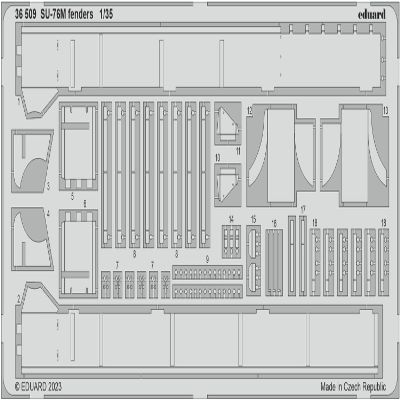 Eduard Sprue Brothers 1:35 PE - Su-76M Fenders (ZVE kit), EDU36509