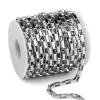 33 Feet Stainless Steel Box Chains Bulk, 4mm 304 Stainless Steel Link Chain Square Rolo Box Chains Roll Spool for Jewelry Making DIY Craft view 1