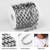 33 Feet Stainless Steel Box Chains Bulk, 4mm 304 Stainless Steel Link Chain Square Rolo Box Chains Roll Spool for Jewelry Making DIY Craft view 3