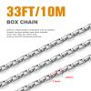 33 Feet Stainless Steel Box Chains Bulk, 4mm 304 Stainless Steel Link Chain Square Rolo Box Chains Roll Spool for Jewelry Making DIY Craft view 4