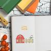 CRASPIRE Farm Clear Rubber Stamps Christmas Snowman Signpost Haystack Tractor Tree Fence Birdie Word Transparent Vintage Postmark Silicone Seals Stamp Journaling Card Making DIY Scrapbooking view 3