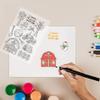 CRASPIRE Farm Clear Rubber Stamps Christmas Snowman Signpost Haystack Tractor Tree Fence Birdie Word Transparent Vintage Postmark Silicone Seals Stamp Journaling Card Making DIY Scrapbooking view 4