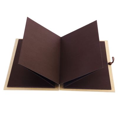 ULTECHNOVO Diy Accordion Photo Album Page Blank Scrapbook for Graduation Wedding Birthday Anniversary Valentine Day Vintage Style Ribbon Ties for