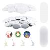100 Sets 75mm/3inch Button Making Supplies, Pin Back Button Parts for Badge Maker Machine, Including Plastic Badge Pin Back Cover, Metal Covers,Blank Paper and Clear Plastic Film view 1