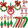 JOYIN Christmas Beaded Ornament Craft, Make Up to 40 Hanging Ornaments of Snowman, Christmas Tree, Candy Canes, and Wreaths for DIY Craft, Xmas Gift Holiday Party, Indoor DecorationAge 14+ view 1