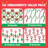 JOYIN Christmas Beaded Ornament Craft, Make Up to 40 Hanging Ornaments of Snowman, Christmas Tree, Candy Canes, and Wreaths for DIY Craft, Xmas Gift Holiday Party, Indoor DecorationAge 14+ view 2