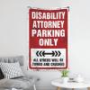 CakJuice Man Cave Decorations Disability Attorney Parking Only Tapestry Funny Bedroom Decor Boys Room Decor Teenager (Size : 100X150CM) view 3