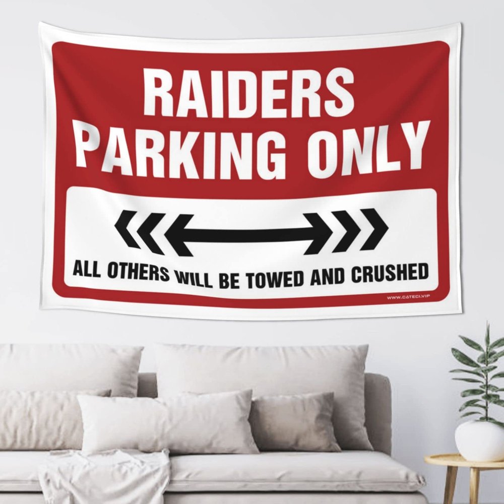 Tapastry'S Wall Hanging Raiders Parking Only Tapestry Funny House Decor Bar for Man Cave (Size : 100X150CM)