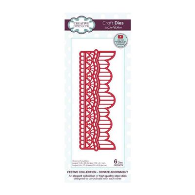 Creative Expressions Sue Wilson Craft Die-Ornate Adornment, Size: 6.4 x 2.3 ins, Brown