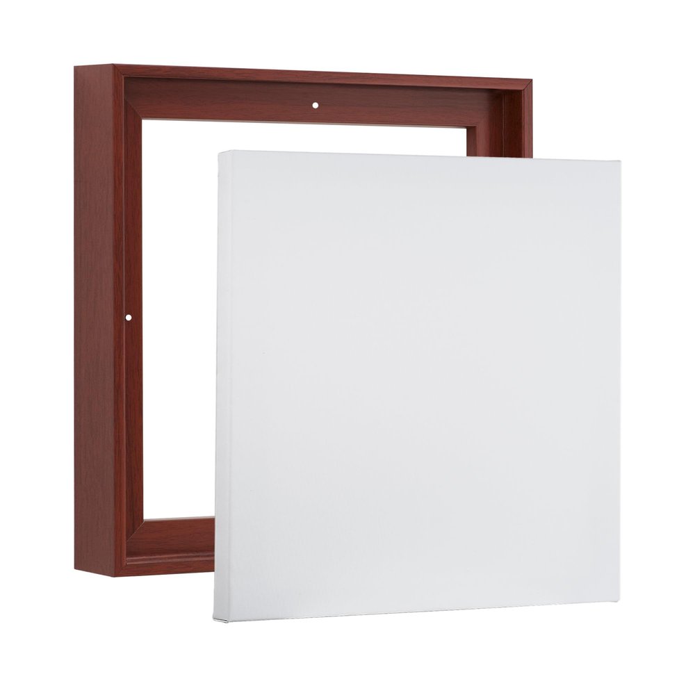 PIXY CANVAS Value Pack of 28x28 Stretched Canvas 1-1/2 (1.5) inch deep and Floater Frame for Your Paintings/Artwork/Wall Art/Wall Decor (Red Cherry, 28 x 28 inch, Square)