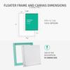 PIXY CANVAS Value Pack of 28x28 Stretched Canvas 1-1/2 (1.5) inch deep and Floater Frame for Your Paintings/Artwork/Wall Art/Wall Decor (Red Cherry, 28 x 28 inch, Square) view 2