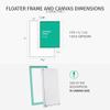 PIXY CANVAS Value Pack of 27x40 Stretched Canvas 1-1/2 (1.5) inch deep and Floater Frame for Your Paintings/Artwork/Wall Art/Wall Decor (Pastel Red/Pink, 27 x 40 inch, Landscape) view 2
