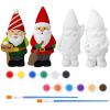 Barydat 4 Sets Spring Ceramic Gnomes to Paint Ready to Paint Your Own Gnome with Brush 5 Inches Arts Crafts for Adults Xmas DIY Figurines Kit view 1