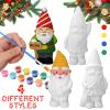 Barydat 4 Sets Spring Ceramic Gnomes to Paint Ready to Paint Your Own Gnome with Brush 5 Inches Arts Crafts for Adults Xmas DIY Figurines Kit view 3